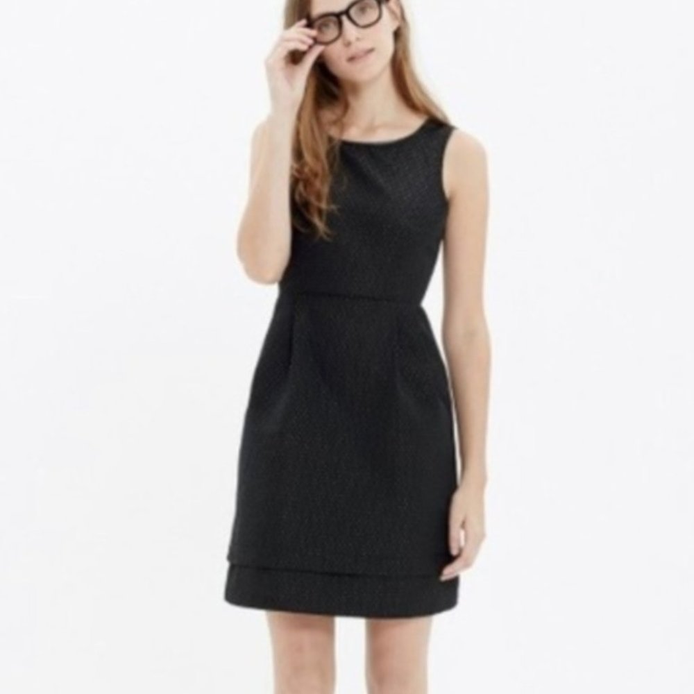 Madewell Black Sparkly Lowlight Sleeveless Black Dress Size 2